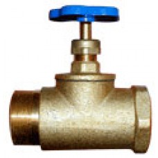 Клапан запорный проходной с муфтовым и цапковым присоединительными концами 